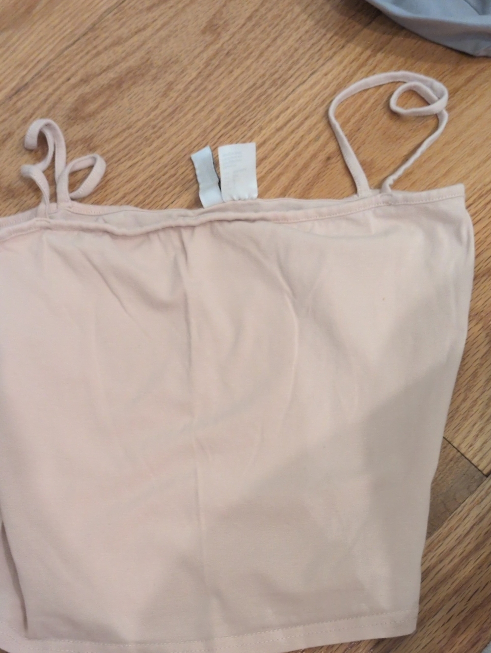 H&M Cream Spaghetti Strap Crop Top